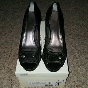 Gorgeous Coach Peep-Toe Pumps w/ box!